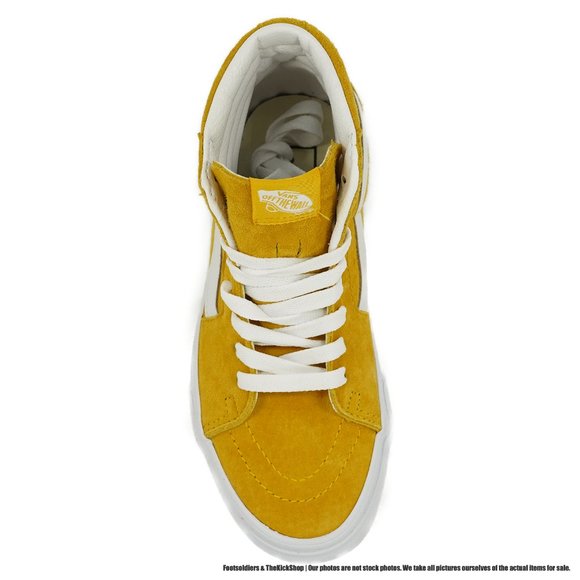 VANS SK8-Hi Pig Suede Men's Sneakers Yellow - Picture 3 of 8